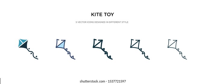 kite toy icon in different style vector illustration. two colored and black kite toy vector icons designed in filled, outline, line and stroke style can be used for web, mobile, ui