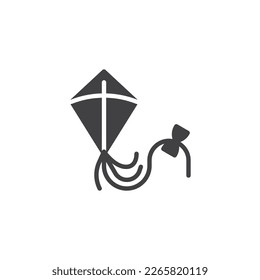 Kite toy vector icon. filled flat sign for mobile concept and web design. Kite fly glyph icon. Symbol, logo illustration. Vector graphics