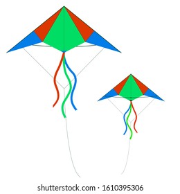 Kite. Vector color flat isolated image on a white background.