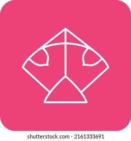 Kite Vektorsymbol. Kann für Druck-, Mobil- und Web-Anwendungen verwendet werden.