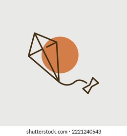 kite vector icon flying toy kids