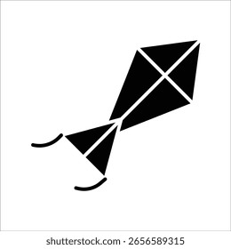 Plantilla de línea de icono de Vector de cometa