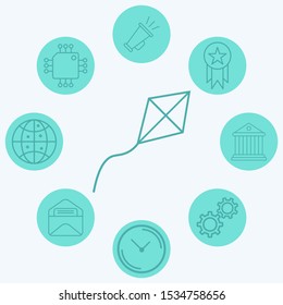 Kite vector icon sign symbol