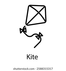 Kite vector icon stock illustration