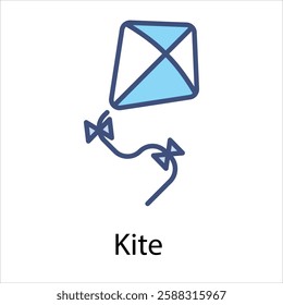 Kite vector icon stock illustration