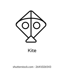 Kite vector icon stock illustration