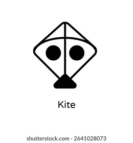 Kite vector icon stock illustration