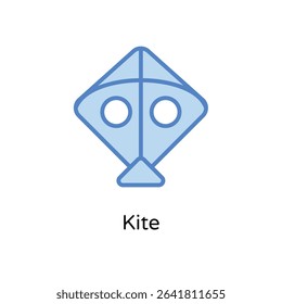 Kite vector icon stock illustration