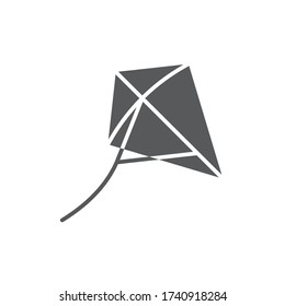 Símbolo de icono del vector de cometas aislado en fondo blanco