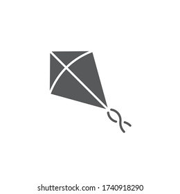 Kite vector icon symbol isolated on white background