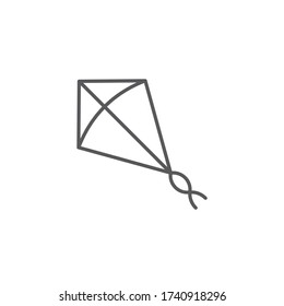 Kite vector icon symbol isolated on white background