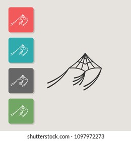 Kite - vector icon. Symbol for web, infographics, print design and mobile UX/UI kit. Vector illustration, EPS10.