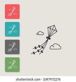 Kite - vector icon. Symbol for web, infographics, print design and mobile UX/UI kit. Vector illustration, EPS10.