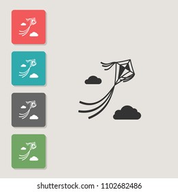Kite - vector icon. Symbol for web, infographics, print design and mobile UX/UI kit. Vector illustration, EPS10.