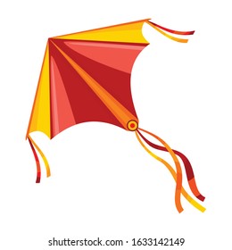 Kite vector icon.Cartoon vector icon isolated on white background kite .
