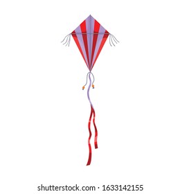 Kite vector icon.Cartoon vector icon isolated on white background kite .