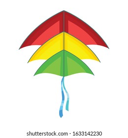 Kite vector icon.Cartoon vector icon isolated on white background kite .