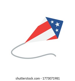 The kite vector illustration icon America's flag