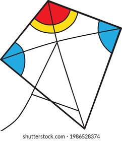 kite vector illustration isolated on white background.