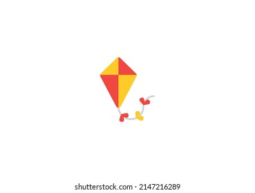 Kite Vector Isolated Emoticon. Kite Icon