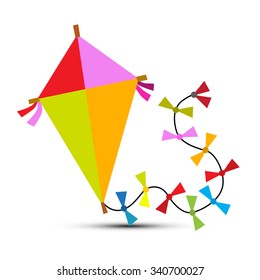 Kite Vector Isolated on White