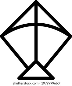 kite vector thin line icon