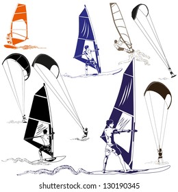 Kite And Wind Surfers