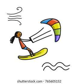 Kiteboarding, sketch for your design