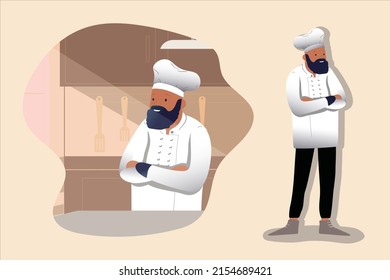 KITECHEN CHEF CARTOON CHARACTER VECTOR