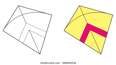 kites coloring vector illustration,isolated on white background for education,top view