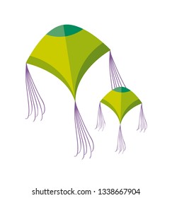 kites flying isolated icon