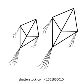 kites flying isolated icon