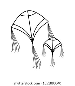 kites flying isolated icon