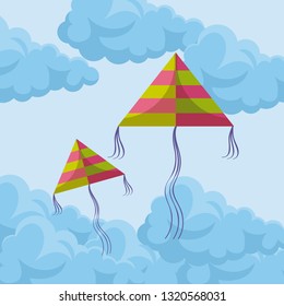 kites flying in the sky