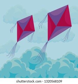 kites flying in the sky