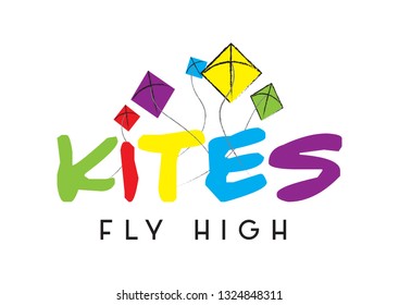 kites logo vector, kite day, basant logo