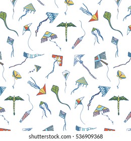 kites in sky vector pattern