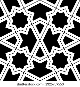 Kites, stars, figures background. Geometric ornament. Polygons backdrop. Grid wallpaper. Geometrical motif. Digital paper, textile print, web design, abstract. Seamless pattern. Vector artwork.