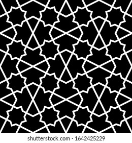 Kites, stars, figures background. Geometric ornament. Polygons backdrop. Grid wallpaper. Geometrical motif. Digital paper, textile print, web design, abstract. Seamless pattern. Vector artwork.