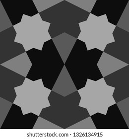 Kites, stars, figures background.Polygons backdrop. Geometric ornament. Grid wallpaper. Geometrical motif. Digital paper, textile print, web design, abstract. Seamless pattern. Vector artwork