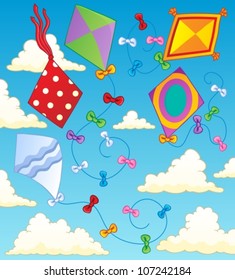 Kites theme image 2 - vector illustration.