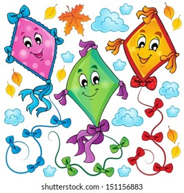 Kites theme image 3 - eps10 vector illustration.