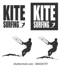 Kitesurfing. Concept emblem