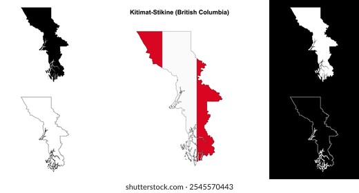 Kitimat-Stikine district (British Columbia) outline map set