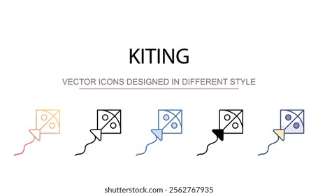 Kiting icon design with white background stock illustration