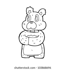 kitsch cartoon teddy bear