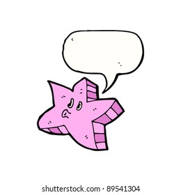 kitsch pink star cartoon character