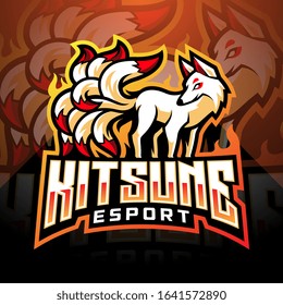 Kitsune esport mascot logo design