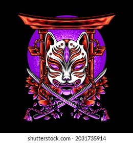 The Kitsune Japan And Swords