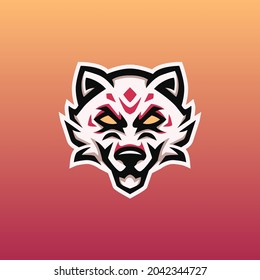 kitsune mascot esport logo design